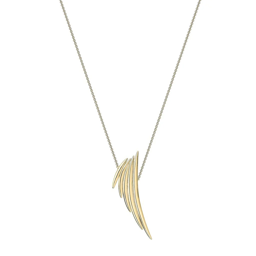 Yellow Gold Vermeil Quill Drop Pendant - Image 3